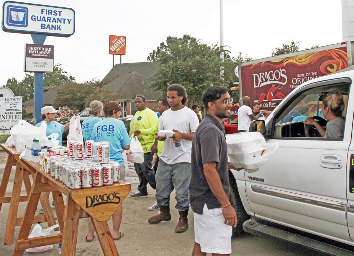 FGB Employees Hand Out Meals 